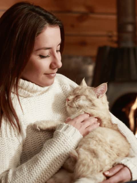 lady with a cat