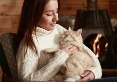 lady with a cat