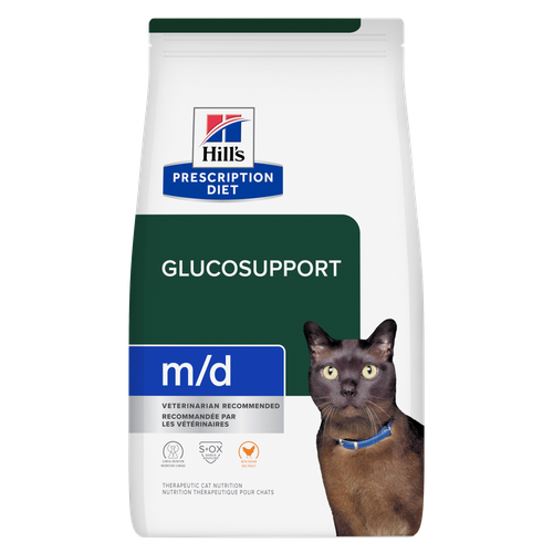 Nourriture sèche pour chats m/d GlucoSupport Visuel 