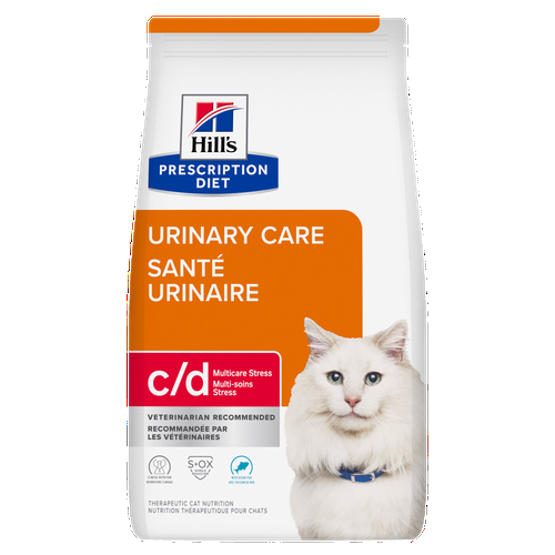 Nourriture sèche pour chats c/d Multicare Stress avec poisson Visuel 