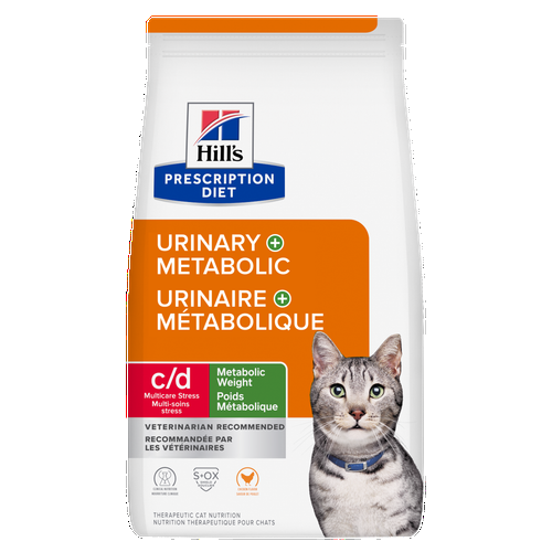 Nourriture sèche pour chats c/d Multicare Stress + Metabolic Weight à saveur de poulet Visuel 