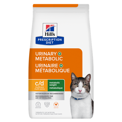 Nourriture sèche pour chats c/d Multicare + Metabolic Weight, saveur de poulet Visuel 
