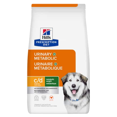 Nourriture sèche pour chiens c/d Multicare + Metabolic Weight Visuel 