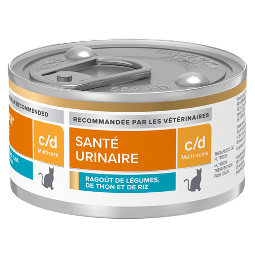 Nourriture pour chats c/d Multicare, ragoût de légumes, thon et riz Visuel 