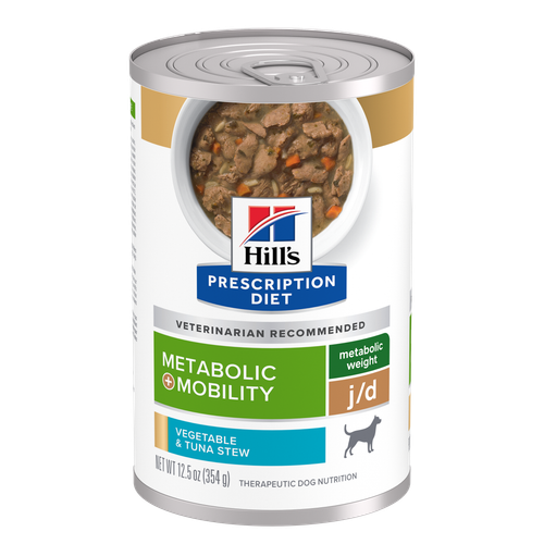 Nourriture pour chiens Metabolic Weight + j/d, ragoût de thon et de légumes Visuel 