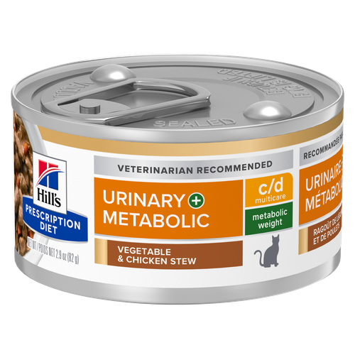 Nourriture pour chats c/d Multicare + Metabolic Weight, ragoût de légumes et de poulet Visuel 
