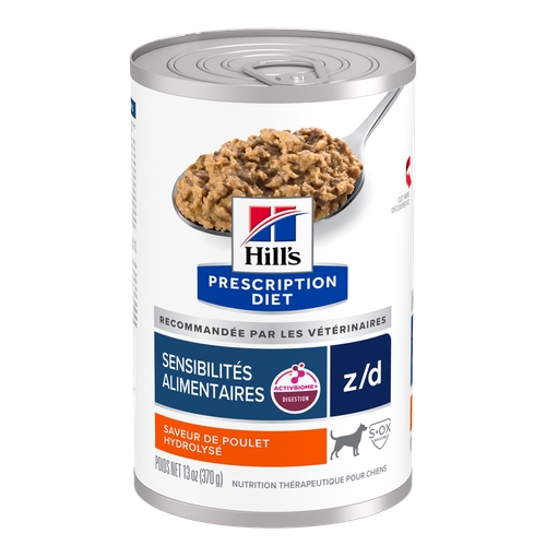 Nourriture pour chiens z/d, saveur de poulet hydrolysé Visuel 