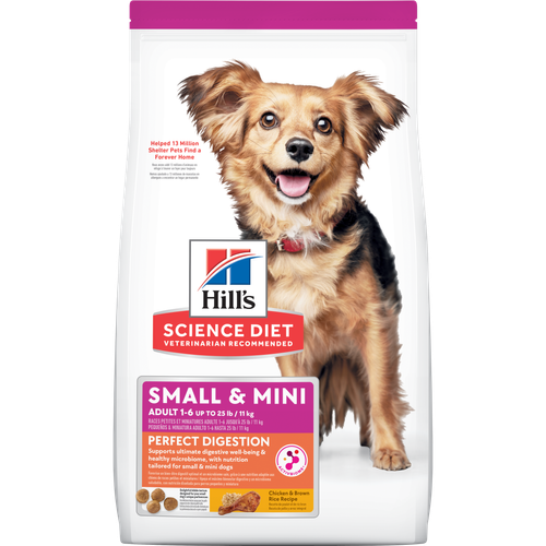 Adult Perfect Digestion Small & Mini Chicken & Brown Rice Recipe Dog Food Visuel 