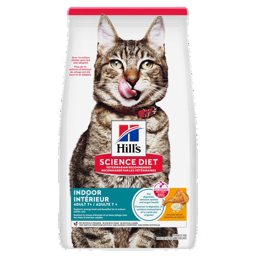 Nourriture pour chats d’intérieur, recette au poulet, Adulte 7+ Visuel 