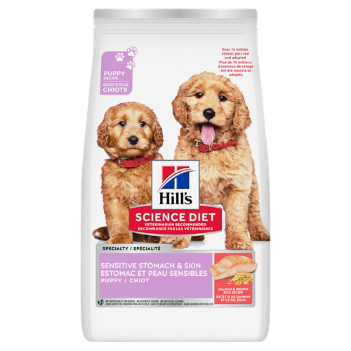 Puppy Sensitive Stomach & Skin Salmon & Brown Rice Recipe Packshot