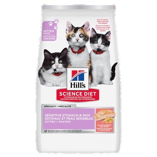 Kitten Sensitive Stomach & Skin Salmon & Brown Rice Recipe Visuel 