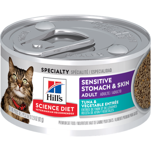 Estomac et peau sensibles, nourriture pour chats, entrée de thon et de légumes Packshot