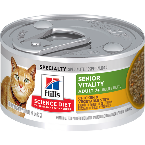 Nourriture pour chats Adulte 7+ Senior Vitality, ragoût de poulet et de légumes Packshot