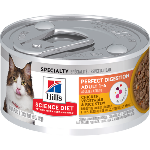 Perfect Digestion pour chats adultes, Ragoût de poulet, de légumes et de riz Visuel 