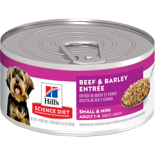 Adult Small & Mini Beef & Barley Entrée Dog Food Packshot